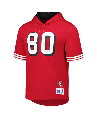 Mitchell & Ness Men's  Jerry Rice Scarlet San Francisco 49ers Retired Player Name And Number Mesh Hoo In Scarlet