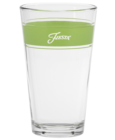 Fiesta Tropical Edgeline 16-ounce Tapered Cooler Glass, Set Of 4 In Jade,turquoise,lemongrass And Peony