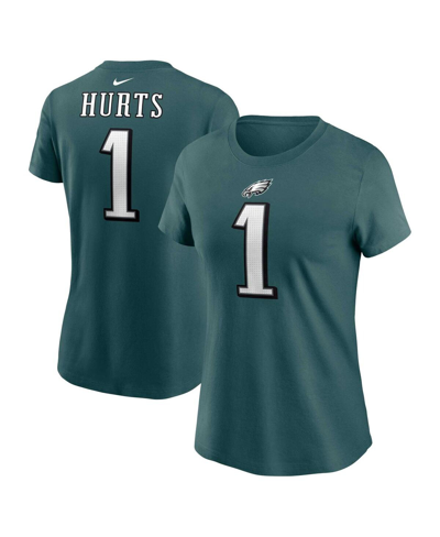 Nike Women's  Jalen Hurts Midnight Green Philadelphia Eagles Player Name And Number T-shirt In Midnight Green