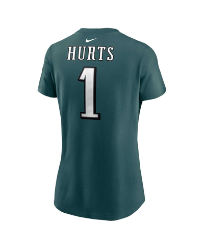 Nike Women's  Jalen Hurts Midnight Green Philadelphia Eagles Player Name And Number T-shirt In Midnight Green