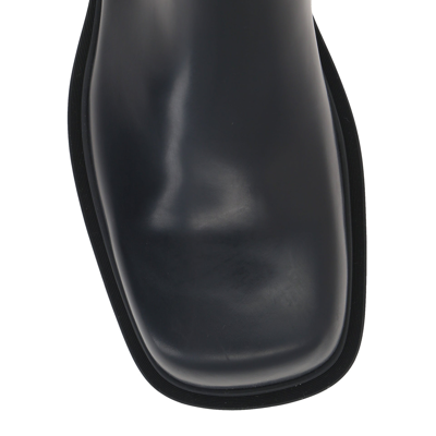 Bottega Veneta Man Black Leather Ben Ankle Boots
