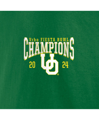 Shop Fanatics Men's  Green Oregon Ducks 2024 Fiesta Bowl Champions Score T-shirt