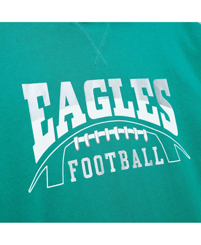 Shop Mitchell & Ness Men's  Kelly Green Philadelphia Eagles Pre-game Short Sleeve Pullover Hoodie