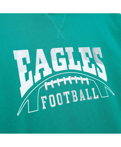 Mitchell & Ness Men's  Kelly Green Philadelphia Eagles Pre-game Short Sleeve Pullover Hoodie In Kelly Green