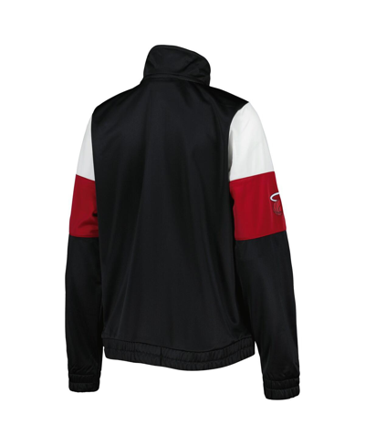 G-iii 4her By Carl Banks Black Miami Heat Change Up Full-zip Track Jacket In Black