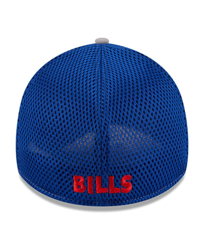Shop New Era Men's  Gray Buffalo Bills Throwback Pipe 39thirty Flex Hat