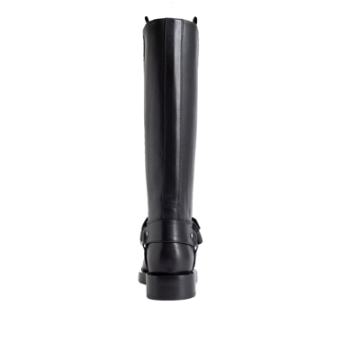 Burberry Saddle Knee-high Leather Boots