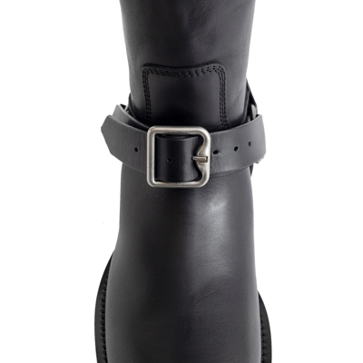 Burberry Saddle Knee-high Leather Boots