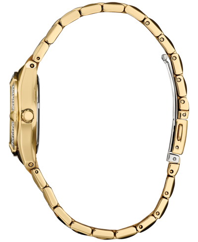 Shop Citizen Eco-drive Women's Corso Diamond (1/10 Ct. T.w.) Gold-tone Stainless Steel Bracelet Watch 28mm