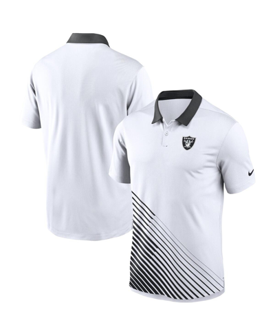 Shop Nike Men's  White Las Vegas Raiders Vapor Performance Polo Shirt