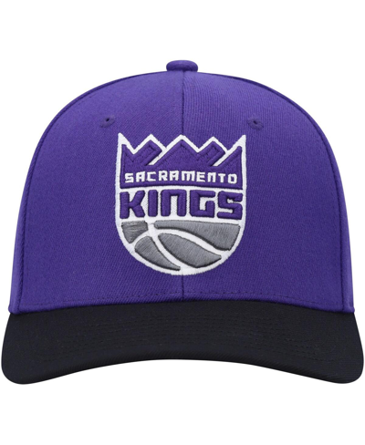 Mitchell & Ness Men's  Purple, Black Sacramento Kings Mvp Team Two-tone 2.0 Stretch-snapback Hat In Purple,black