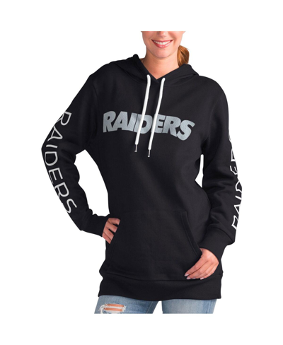 G-iii 4her By Carl Banks Black Las Vegas Raiders Extra Inning Pullover Hoodie In Black