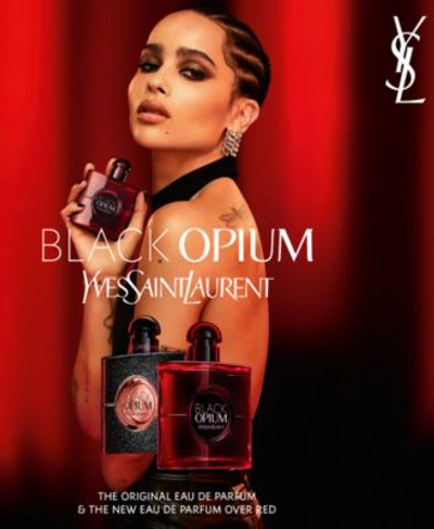 Shop Saint Laurent Black Opium Eau De Parfum Over Red Fragrance Collection In No Color