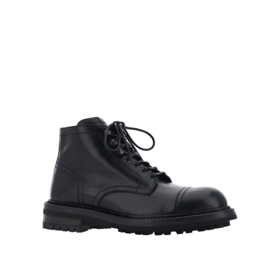 Dolce & Gabbana Lace-up Leather Boots Men
