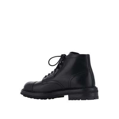 Shop Dolce & Gabbana Lace Up Leather Boots
