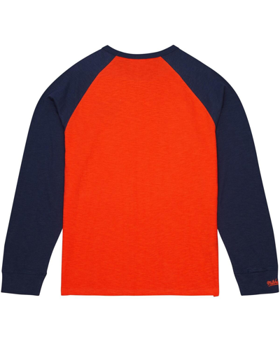 Mitchell & Ness Men's  Orange Auburn Tigers Legendary Slub Raglan Long Sleeve T-shirt In Orange