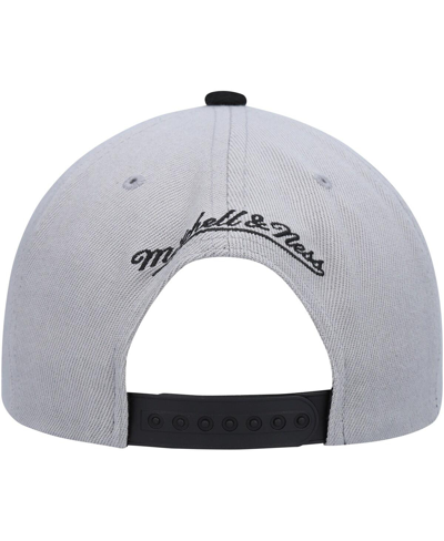 Mitchell & Ness Men's  Gray, Black San Antonio Spurs Side Core 2.0 Snapback Hat In Gray,black
