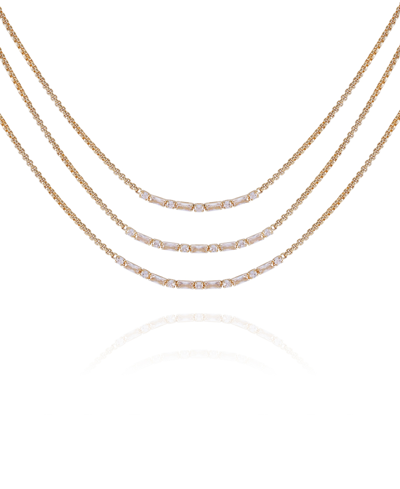 Vince Camuto Gold-tone Multi Layered Necklace In Gold