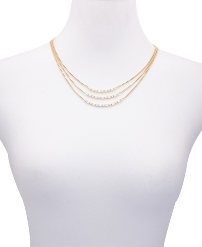 Vince Camuto Gold-tone Multi Layered Necklace In Gold