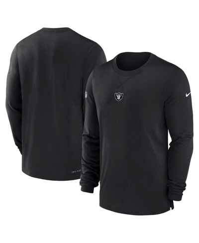 Shop Nike Men's  Black Las Vegas Raiders 2023 Sideline Performance Long Sleeve T-shirt