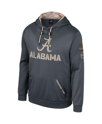 Colosseum Charcoal Alabama Crimson Tide Oht Military Appreciation Pullover Hoodie In Charcoal