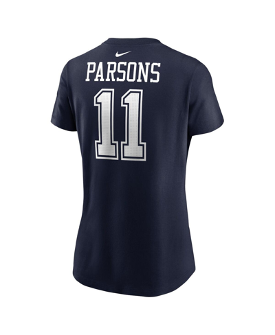 Nike Women's  Micah Parsons Navy Dallas Cowboys Player Name And Number T-shirt In Navy