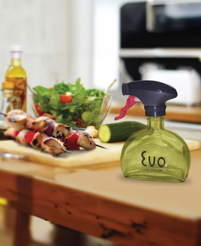Evo Holds 6-ounces Glass Oil Sprayers, Non-aerosol For Olive Oil, Cooking Oils, And Vinegars, Set Of 2 In Green,yellow