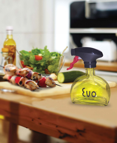 Evo Holds 6-ounces Glass Oil Sprayers, Non-aerosol For Olive Oil, Cooking Oils, And Vinegars, Set Of 2 In Green,yellow