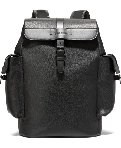 Shop Cole Haan Triboro Large Leather Rucksack Bag In Black