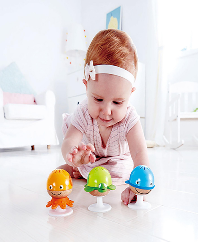 Shop Hape Stay-put Rattle Set In Multi