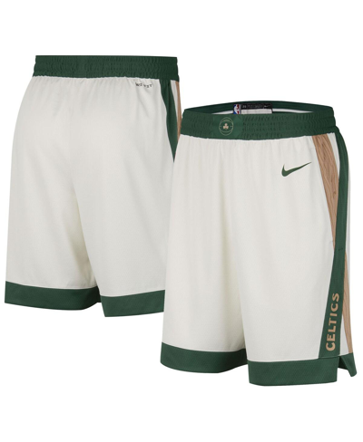 Shop Nike Men's  Cream Boston Celtics 2023/24 City Edition Swingman Shorts