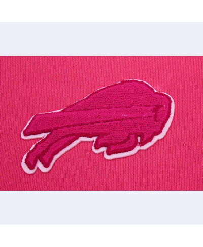 Shop Pro Standard Women's  Buffalo Bills Triple Pink Cropped Pullover Hoodie