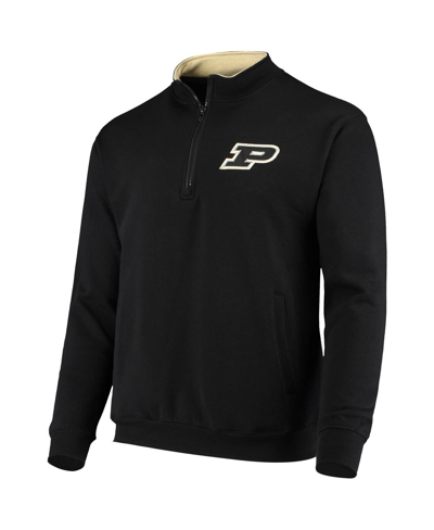 Colosseum Men's Black Purdue Boilermakers Tortugas Logo Quarter-zip Jacket In Black