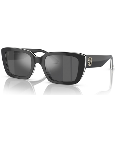 Shop Tory Burch Women's Sunglasses, Ty7190u In Black White Trilayer