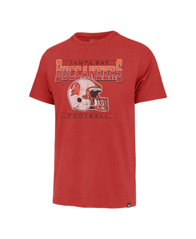 Shop 47 Brand Men's ' Red Distressed Tampa Bay Buccaneers Time Lock Franklin T-shirt