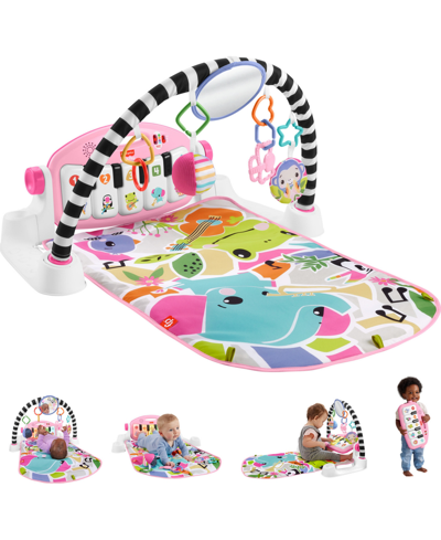 Shop Fisher Price Glow And Grow Kick Play Piano Gym Baby Playmat With Musical Learning Toy, Pink In Multicolor