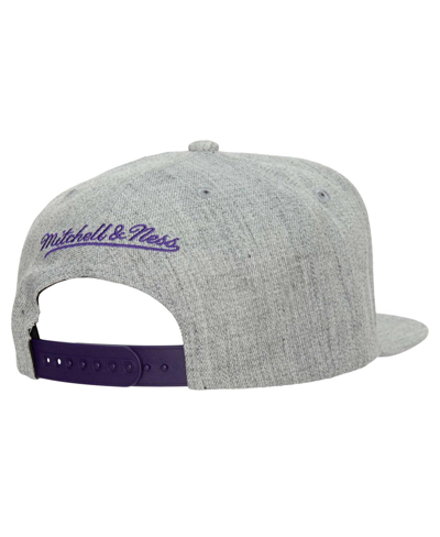 Mitchell & Ness Men's  Heather Gray Sacramento Kings Hardwood Classics 2.0 Snapback Hat In Heather Gray