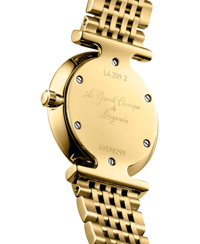 Shop Longines Women's Swiss La Grande Classique De  Diamond (1/20 Ct. T.w.) Gold Pvd Bracelet Watch 24mm In Yellow Pvd Coating