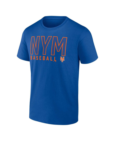 Shop Fanatics Men's  Royal, White New York Mets Two-pack Combo T-shirt Set In Royal,white