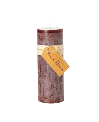Shop Vance Kitira 9" Timber Pillar Candle In Merlot