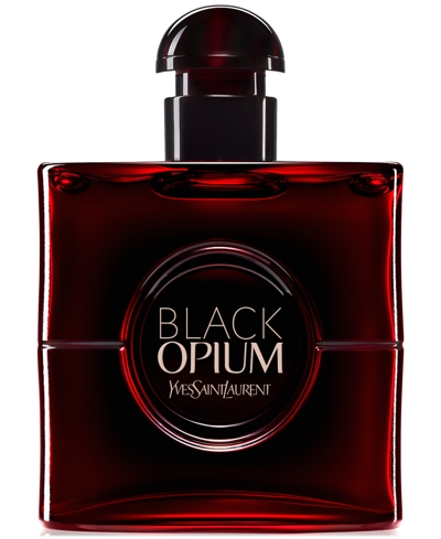 Shop Saint Laurent Black Opium Eau De Parfum Over Red, 1.6 Oz. In No Color