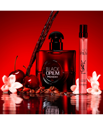 Shop Saint Laurent Black Opium Eau De Parfum Over Red, 1.6 Oz. In No Color