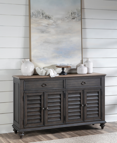 Macy's Mandeville Louvered Server In Brown