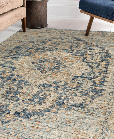 D Style Bergama Be3 7'10" X 10' Area Rug In Navy