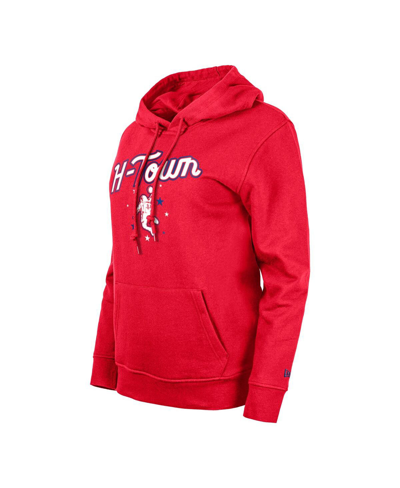 Shop New Era Women's  Red Houston Rockets 2023/24 City Edition Pullover Hoodie