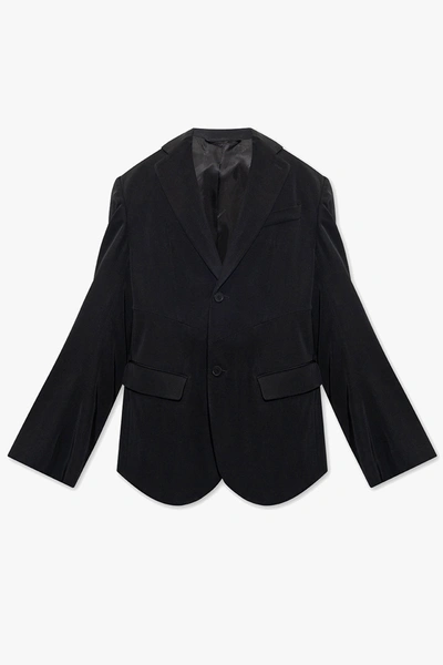 Shop Balenciaga Black Oversize Blazer In New