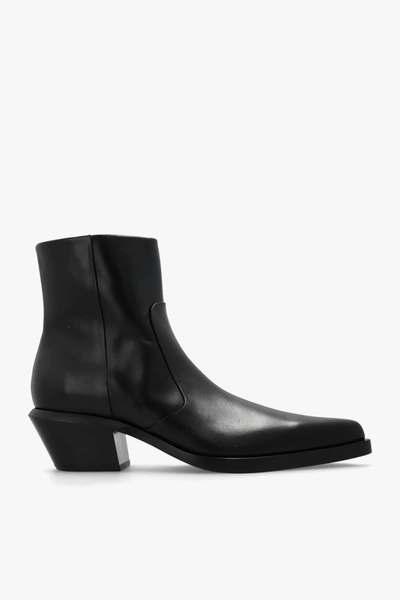 Shop Off-white Black ‘slim Texan' Ankle Boots In New