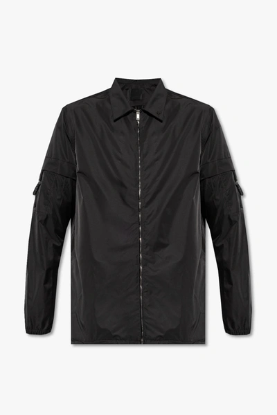Shop Givenchy Black Shirt Jacket In New
