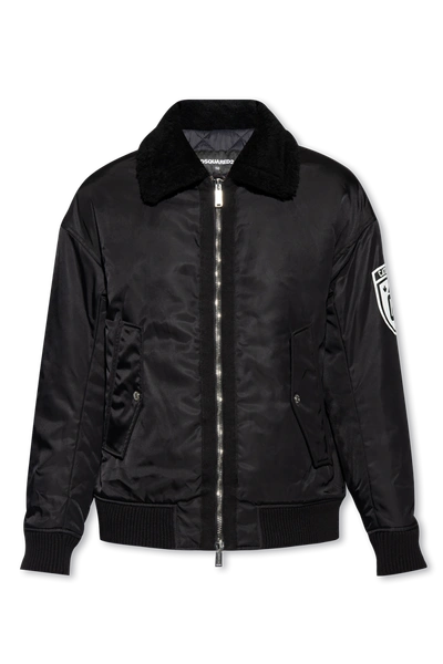 Shop Dsquared2 Black Insulated Bomber Jacket In New