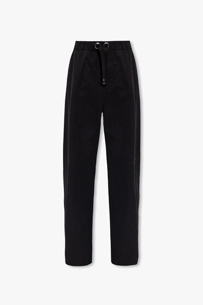 Shop Versace Black Loose-fitting Trousers In New